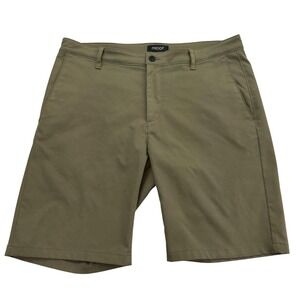 PROOF Shorts Mens 36 Green Chino Microfiber Stretch Pockets 11" Inseam Huckberry